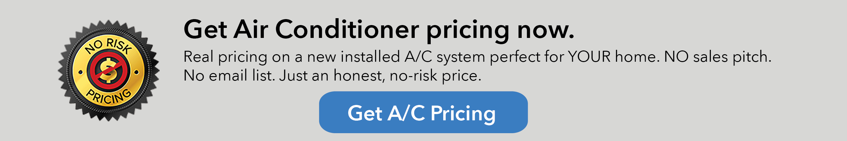 Air Conditioning Pricing Banner